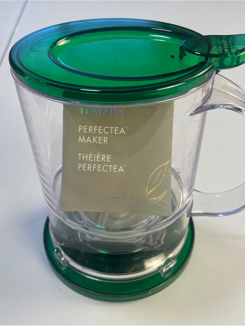Teavana Perfectea Maker with Green Lid and Base